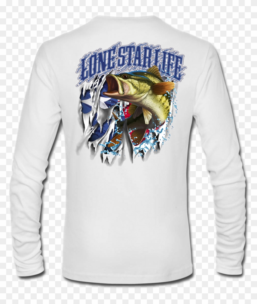 Lsl Bass B Wht - Long-sleeved T-shirt Clipart