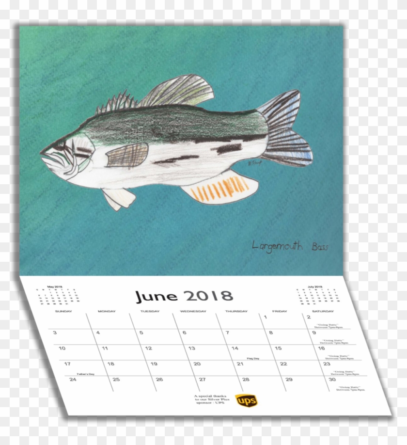 Calendar Page June Fold - Bass Clipart #4981460