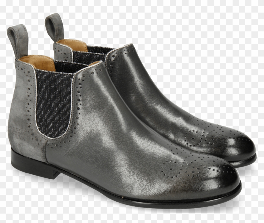 Ankle Boots Sally 16 Suede Oily Stone Elastic Glitter - Melvin & Hamilton Clipart #4981749