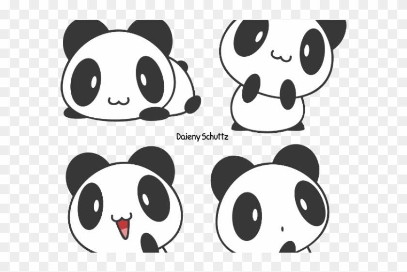 How To Draw A Chibi Panda - Draw A Cartoon Panda Clipart #4982454