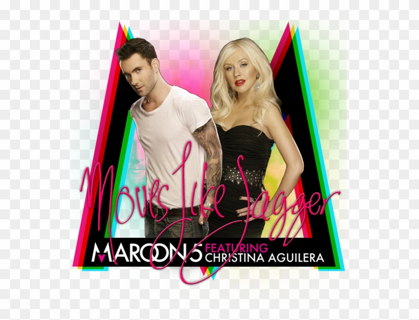 Maroon 5 Featuring Christina Aguilera - Moves Like Jagger Maroon 5 Featurin Ft Christina Aguilera Clipart #4982575