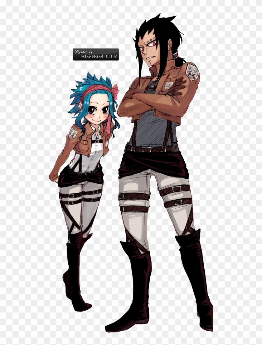 Levy And Gajeel Render Clipart #4982875
