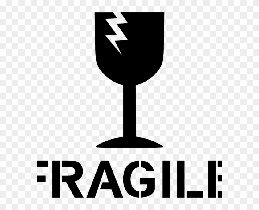 Wine Glass Icon Png - Fragile Sign Clipart #4983310