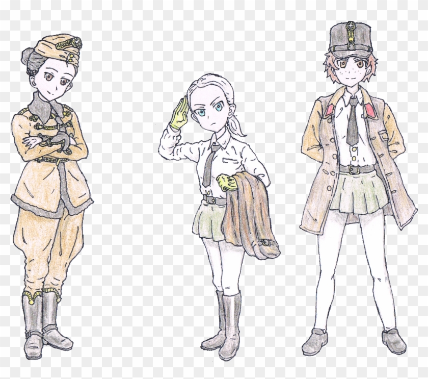 Ocanother Picture Of My Hungarian-themed School Commanders - Girls Und Panzer Hungarian Team Clipart #4983684