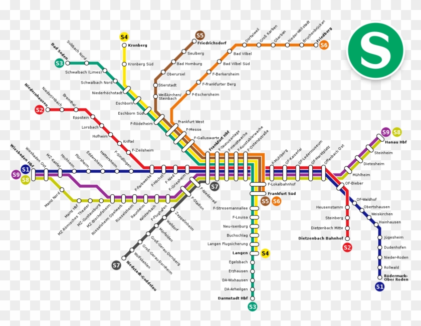 S Bahn Rhein Main Map - Berlin S9 Train Map Clipart