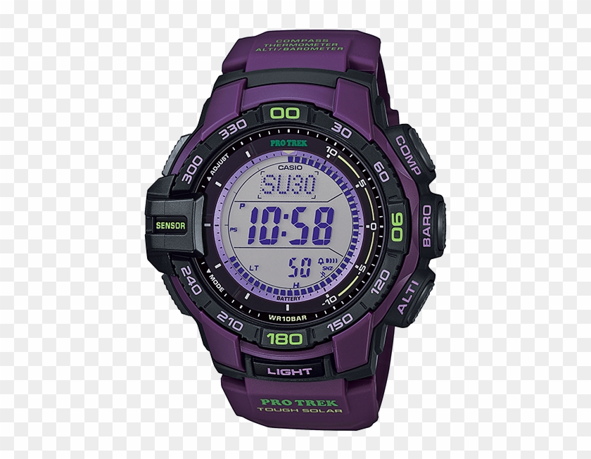 Casio Protrek Prg270 Caucho Morado Altímetro Barómetro - Prg 270 6adr Clipart #4984148