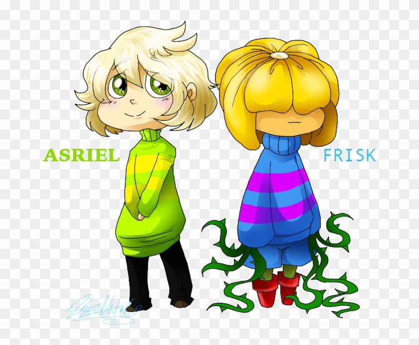 Chara X Asriel Chibi Clipart