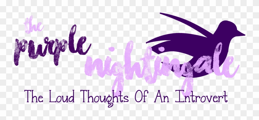 The Purple Nightingale - Calligraphy Clipart #4984636