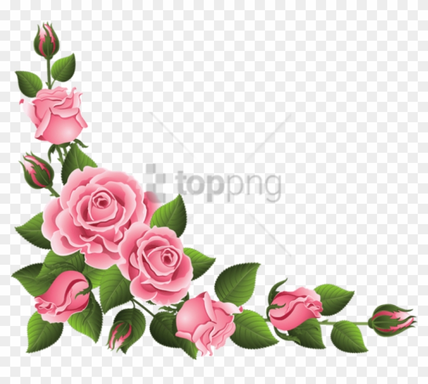 Free Png Rose Fleur Png Image With Transparent Background - Rose Flower Border Design Clipart