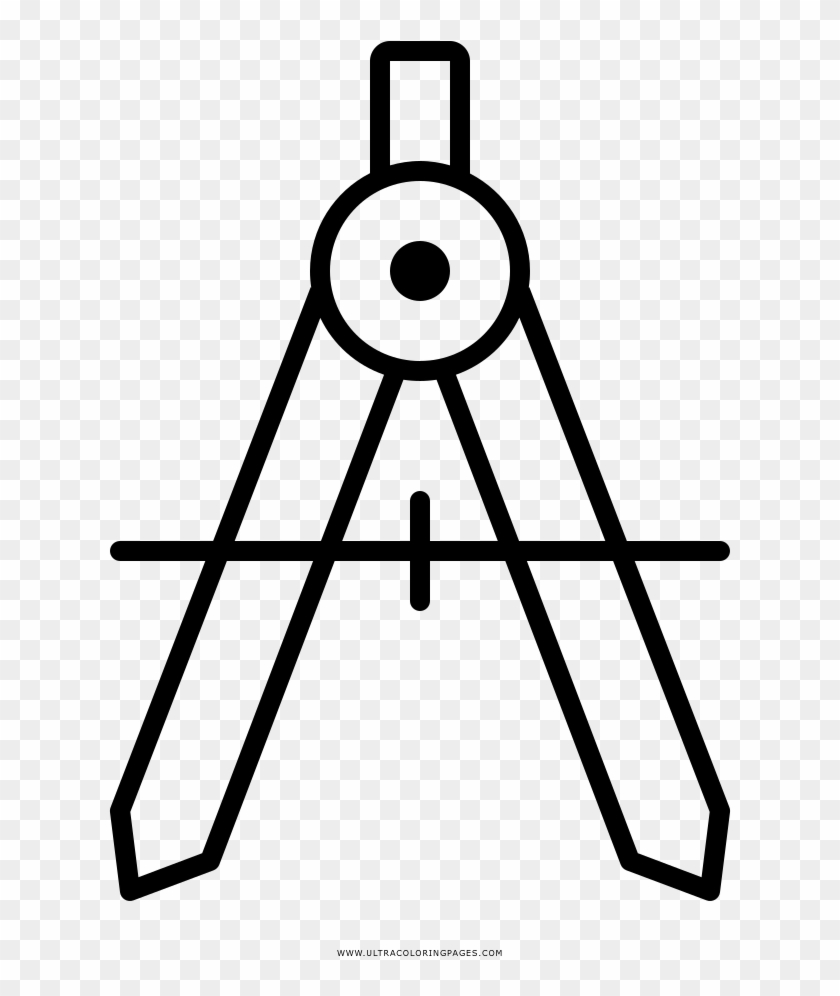 Brújula De Dibujo Página Para Colorear - Miscellaneous Tools Drawing Clipart #4984736