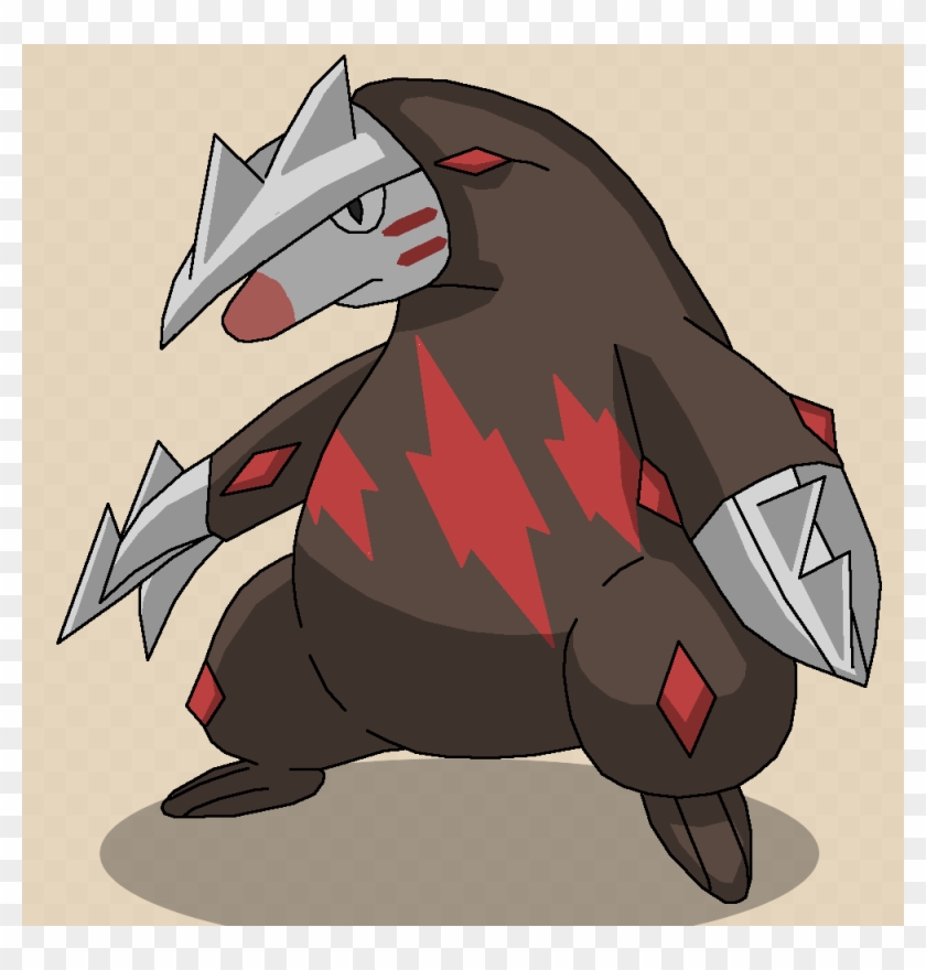 Flamey's Excadrill Transformation Part - Cartoon Clipart #4984884