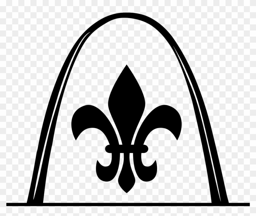 Fleur De Arch - St Louis Arch Logo Clipart #4985211
