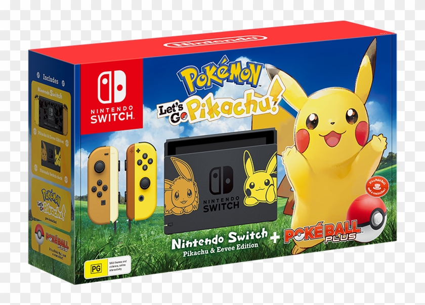 Each Includes A Nintendo Switch Pikachu & Eevee Edition - Nintendo Switch Pokemon Let's Go Edition Clipart #4985919