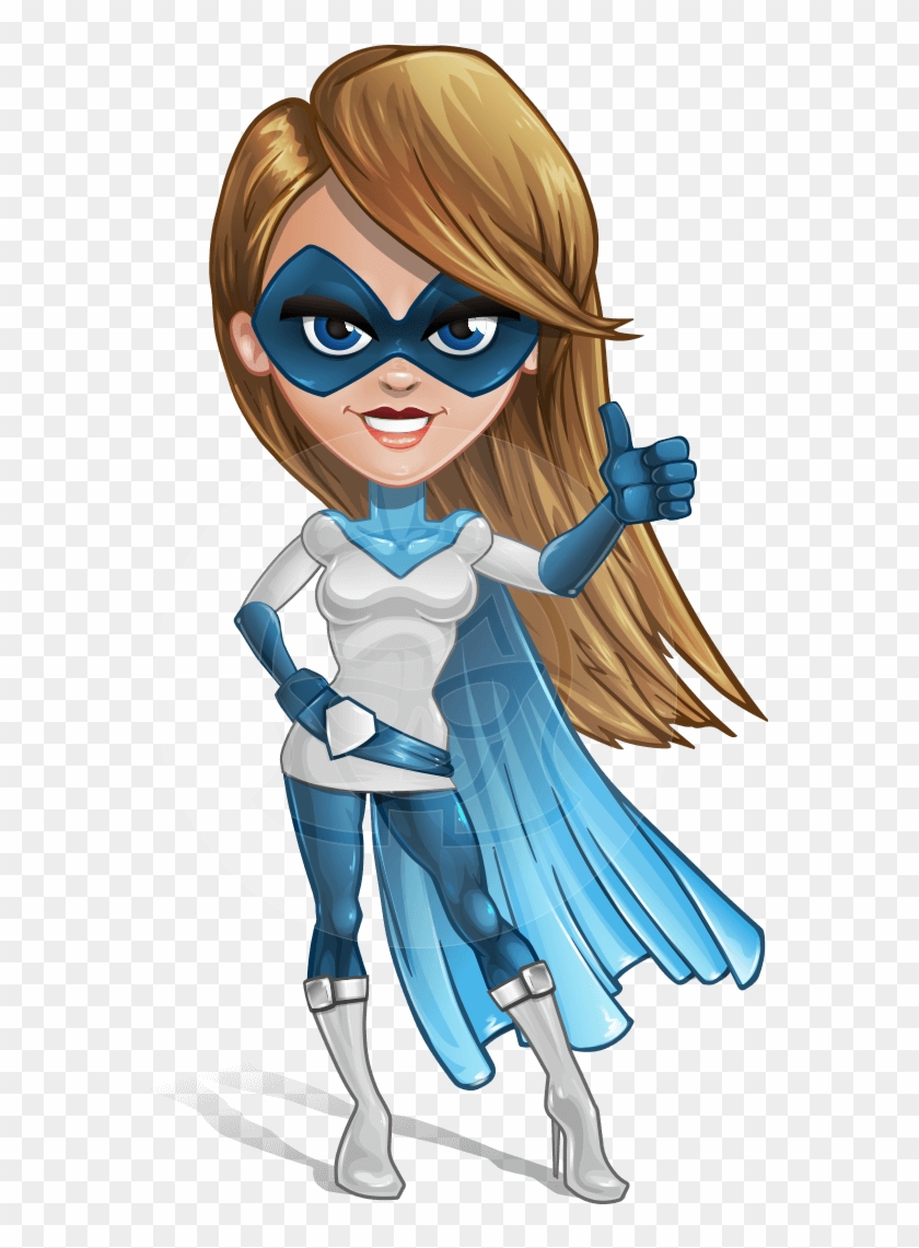 Pretty Superhero Woman Cartoon Vector Character Aka - Made Up Superheroes Cartoon Clipart #4985995