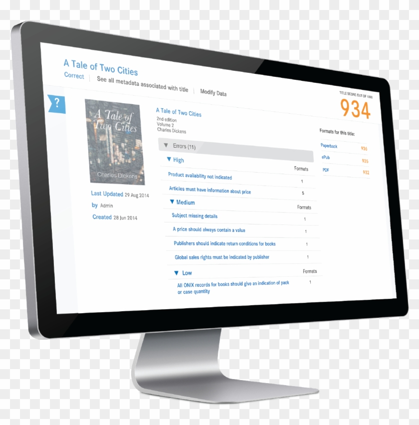 Perfect Your Onix Metadata With The Software And Services - Computer Monitor Clipart
