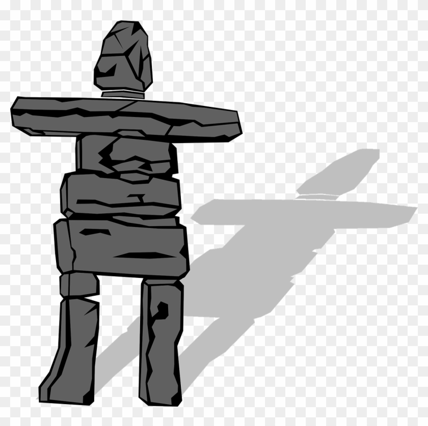 Wooden Man Stone Man Statue Png Image - Inukshuk Clipart Transparent Png