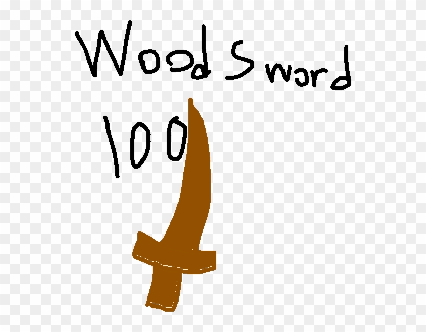 Wooden Sword - Drawing Clipart