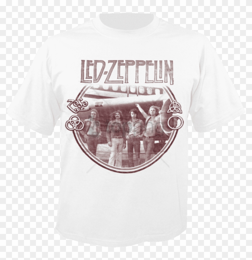 Free Png Led Zeppelin Poster Flag Airplane Photo Tapestry - Guess Printed White Shirt Clipart #4986986