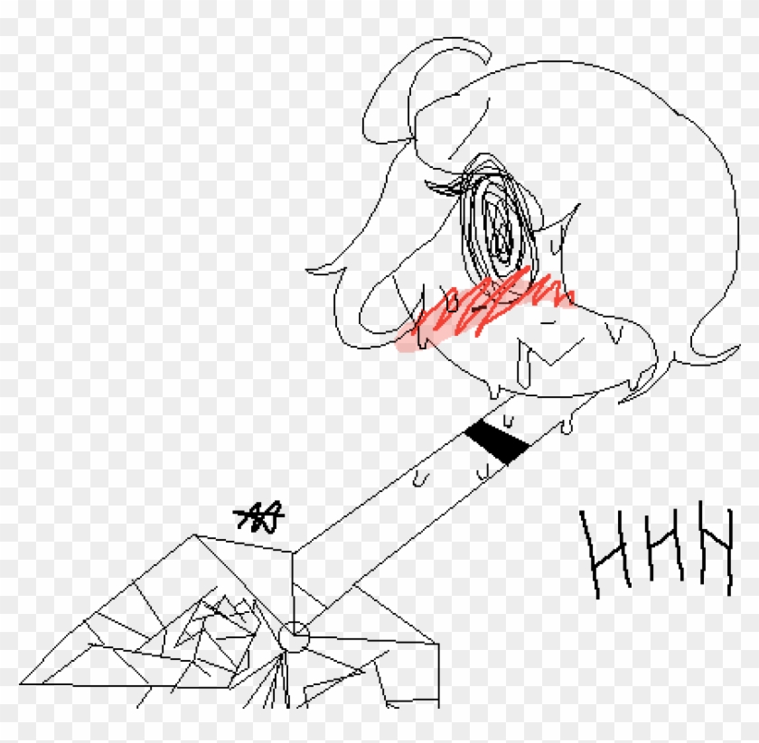 Hhh I'm L O N E L Y - Line Art Clipart #4987063