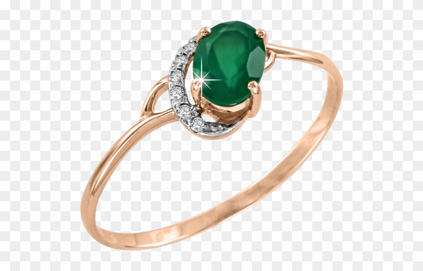 Ladies Ring With Onix And Zirconia - Emerald Clipart