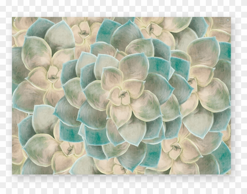 Succulent Fractals Wall Tapestry - Floral Design Clipart #4987302