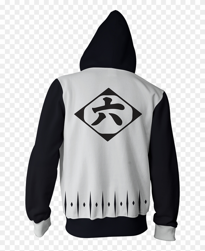Bleach Kuchiki Byakuya 6th Division Cosplay Zip Up - Bleach Anime Hoodie Clipart #4987435