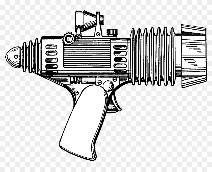 Apples - Ray Gun Black And White Clipart