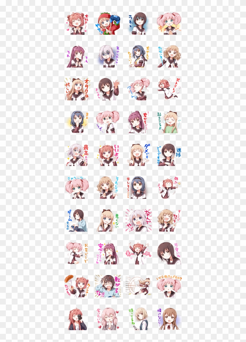 Yuru-yuri - Yuru Yuri Line Stickers 3 Clipart