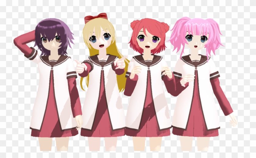 Yuruyuri - Yuru Yuri Mmd Models Clipart