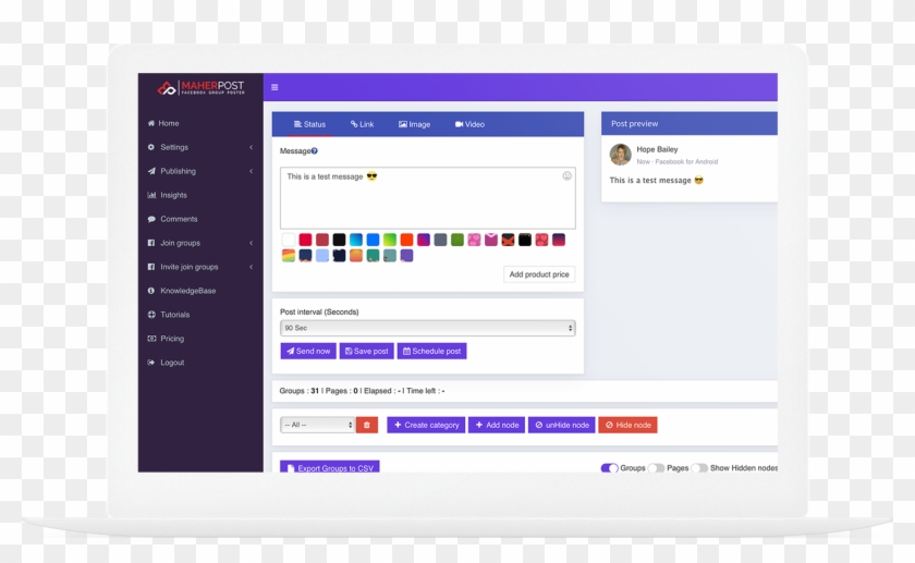 script auto post group facebook