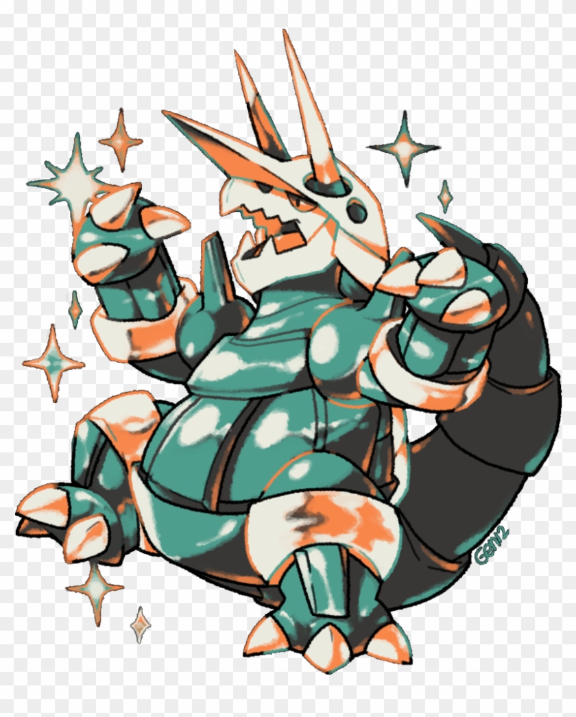 592kib, 824x969, Image - Shiny Aggron Pokemon Clipart