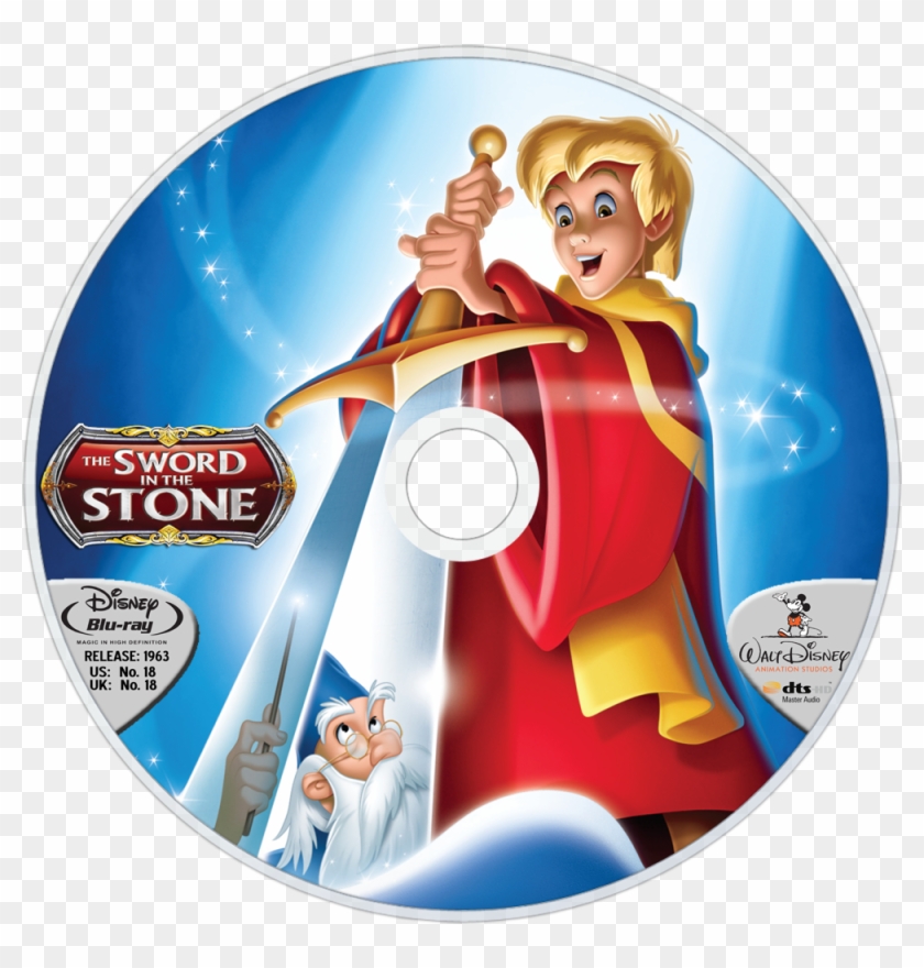The Sword In The Stone Bluray Disc Image - Sword And The Stone Dvd Clipart