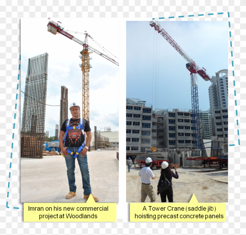 Imran On His New Commercial Project At Woodlands - Crane Operator Salary Singapore Clipart