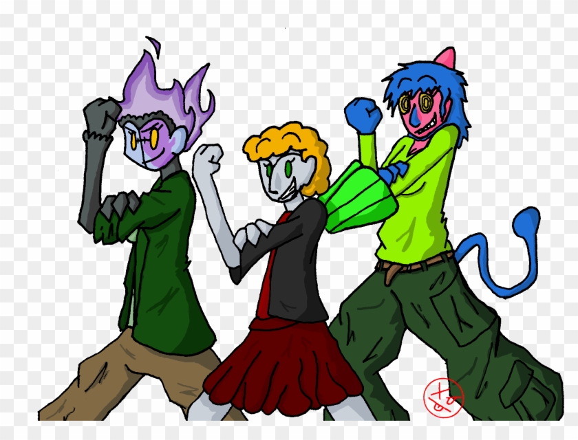 Sandra, Neen & Hex - Cartoon Clipart #4989470