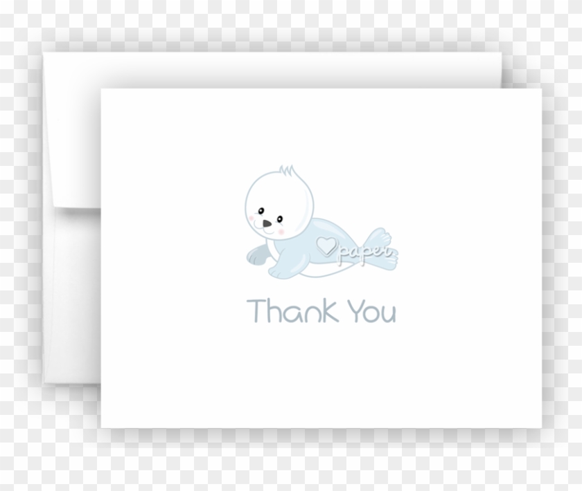 Seal Thank You Cards Note Card Stationery • Flat, Folded - Cartoon Clipart