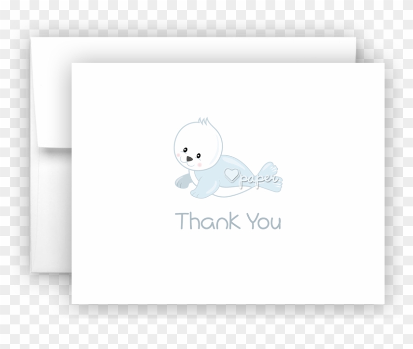 Seal Thank You Cards Note Card Stationery • Flat, Folded - Cartoon Clipart #4989532