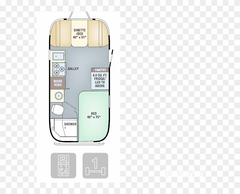 Fl Floorplan 2019 Airstream Flying Cloud Davie, - Smartphone Clipart