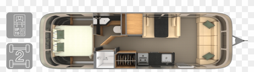 Floor Plan - 2018 Airstream Classic 30 Clipart