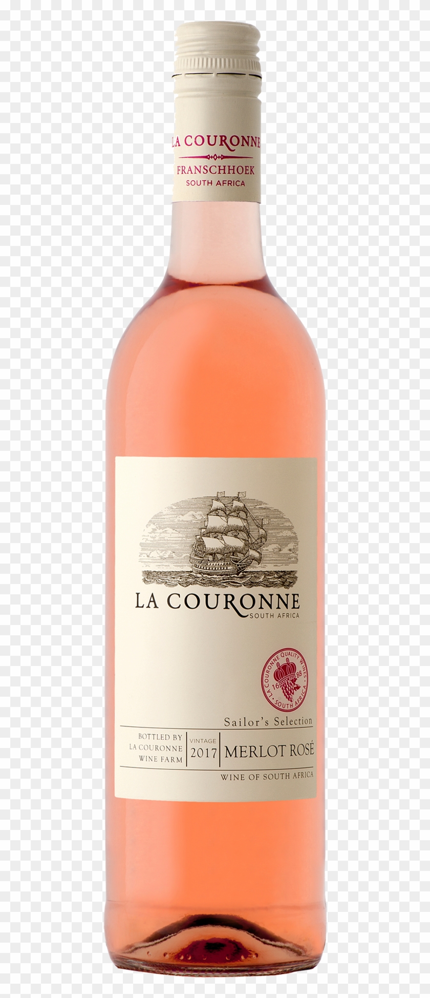 Merlot Rosé - Glass Bottle Clipart #4990662