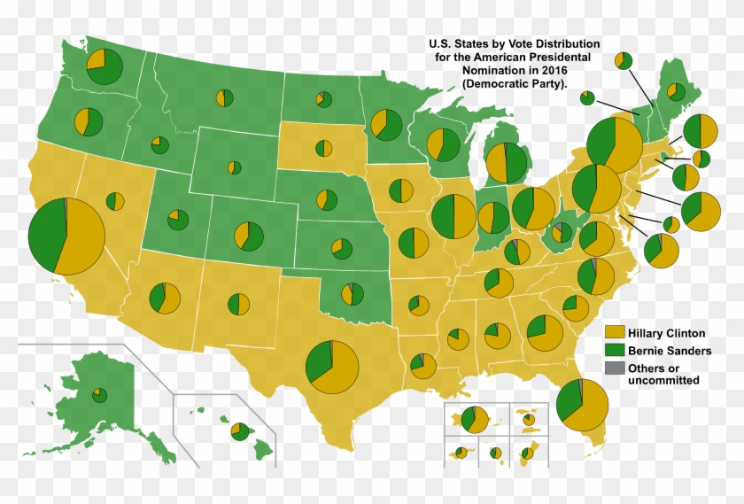 File - U - S - States By Vote Distribution, 2016 - - Election Results 2018 By State Clipart