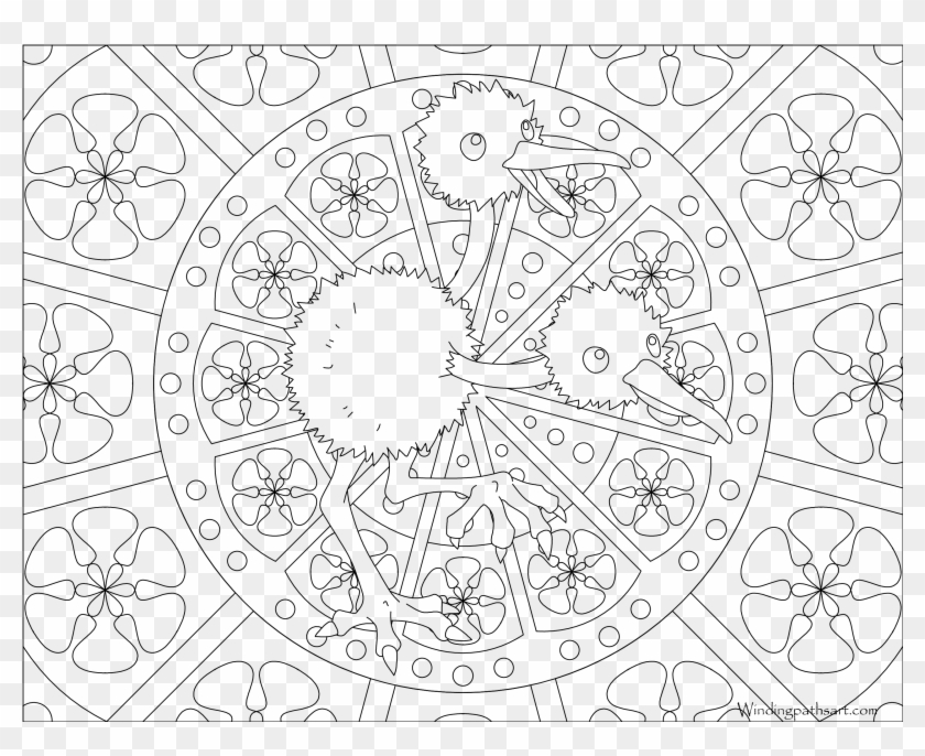 #084 Doduo Pokemon Coloring Page - Coloring Pages Pokemon Nidoran Clipart