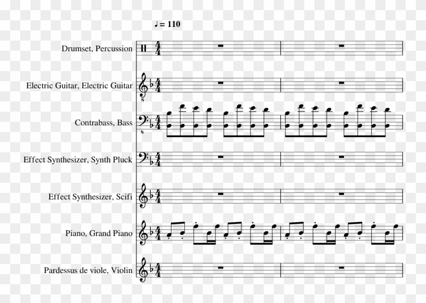 Gaster's Theme - Sheet Music Clipart