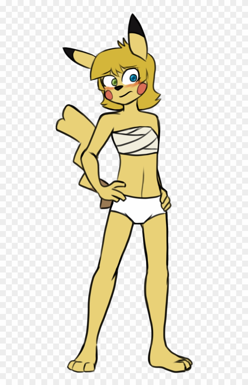 The Underwear'd Pikachu Girl - Cartoon Clipart #4992333