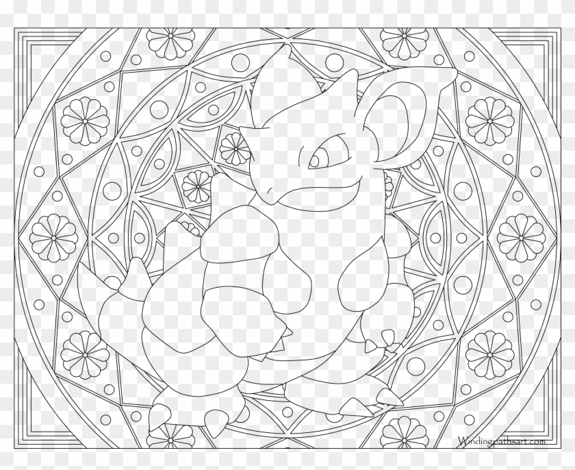 #031 Nidoqueen Pokemon Coloring Page - Mandala De Pokemon Para Colorear Clipart #4992377