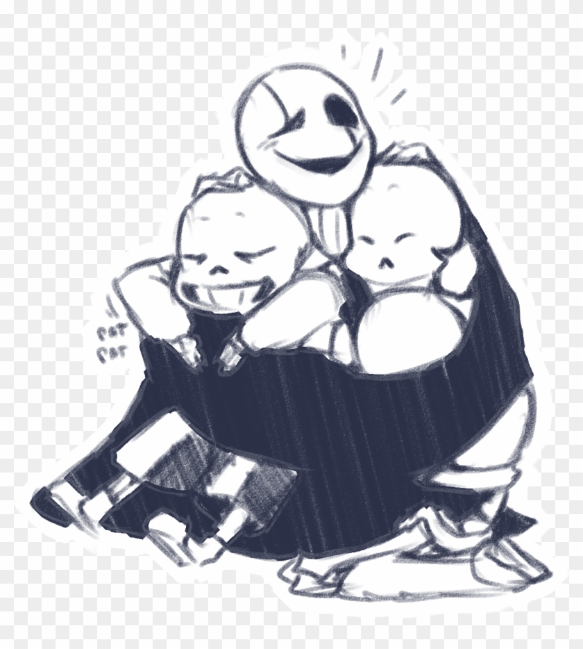 Sans, Gaster, Papyrus - Sans And Gaster Hug Clipart