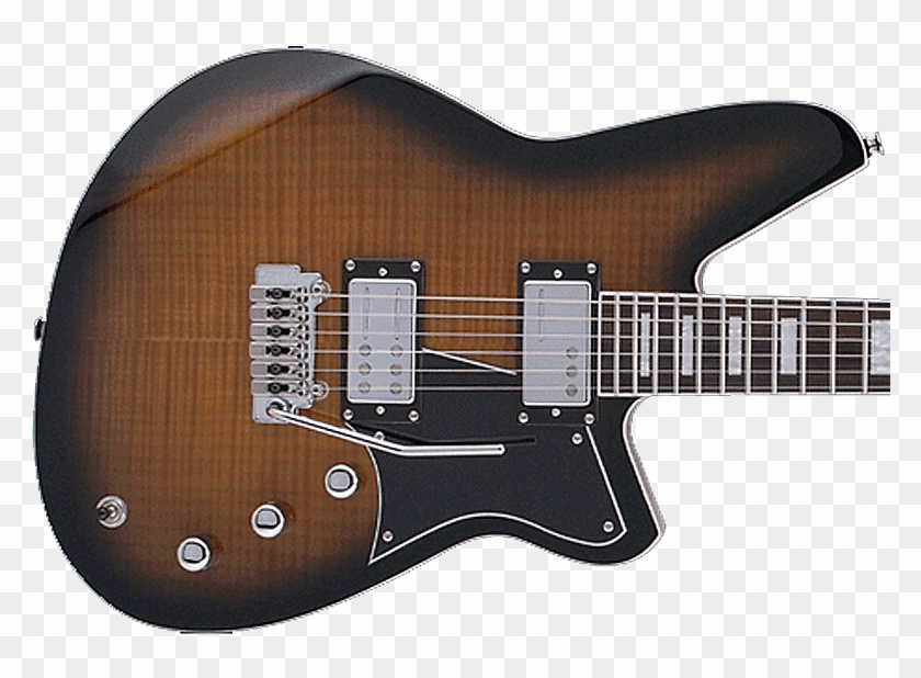 Reverend Bayonet Coffee Burst Flame Maple - Electric Guitar Clipart