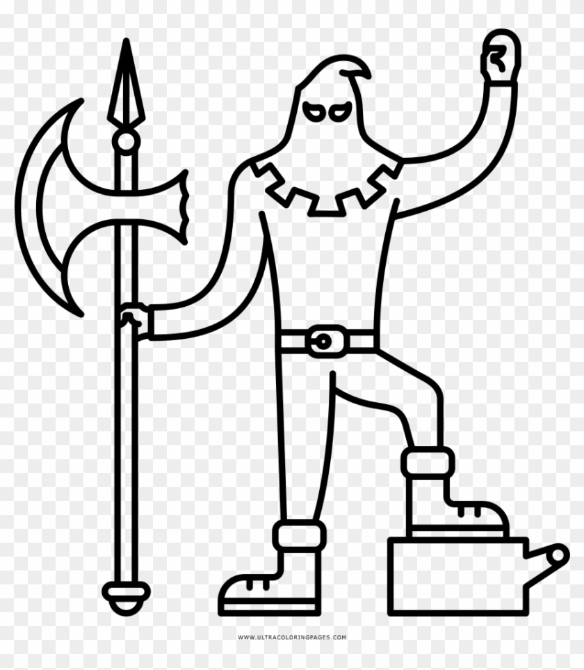 Executioner Coloring Page Clipart #4993550