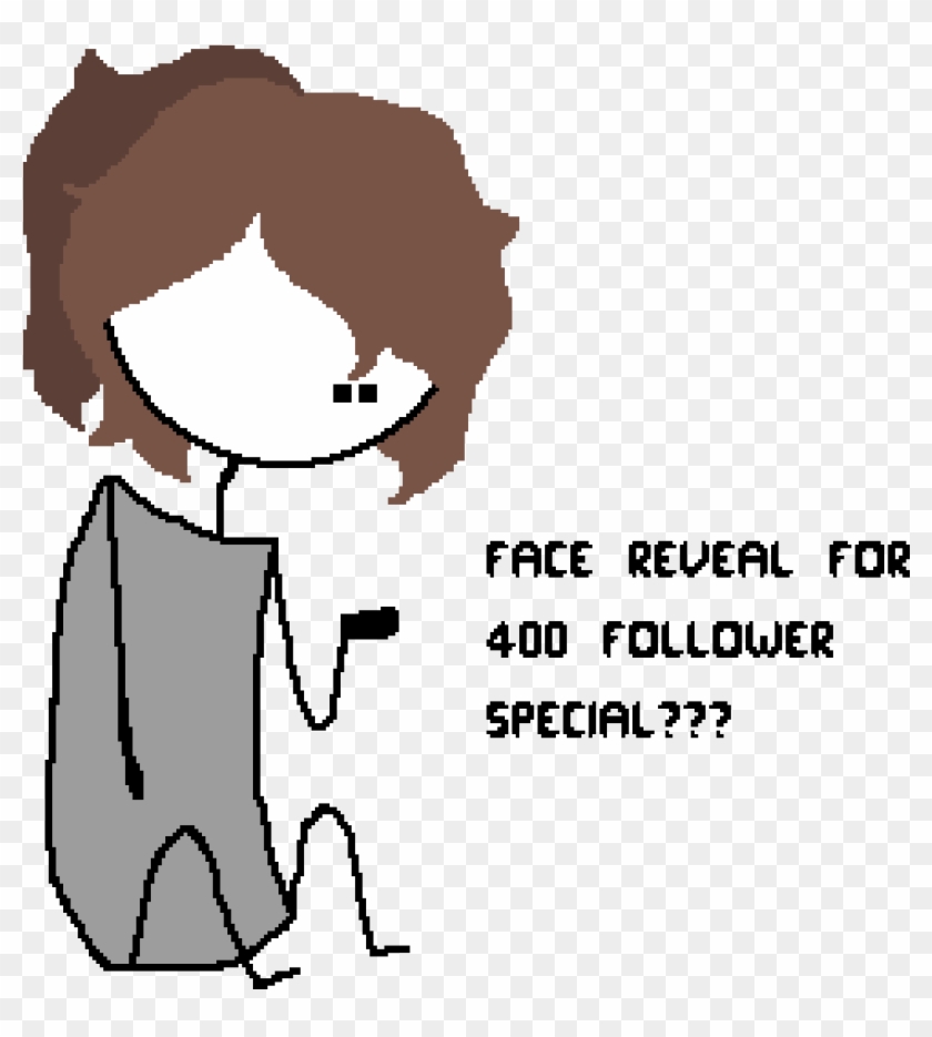 Face Reveal For 400 Follower Special - Cartoon Clipart