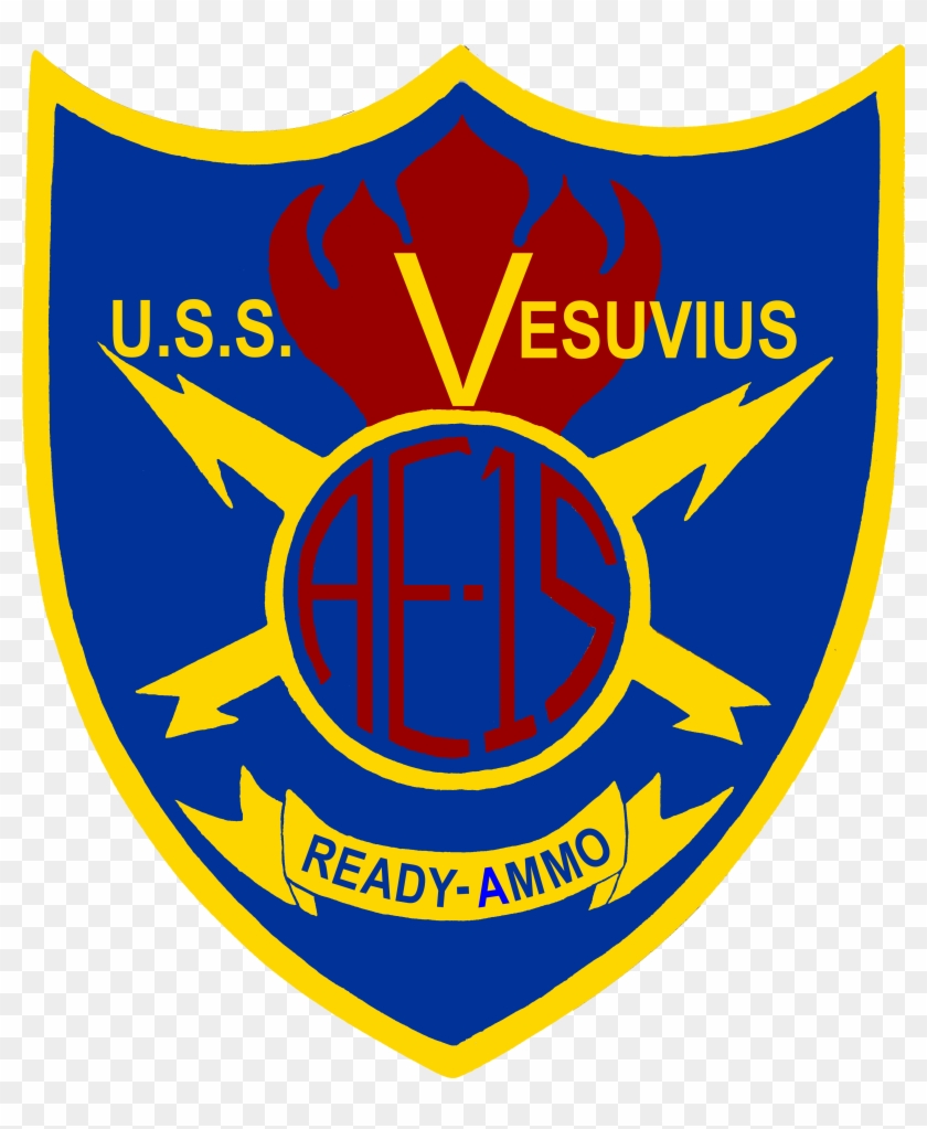 Uss Vesuvius Insignia, Circa In The 1960s (nh 71935 - Emblem Clipart