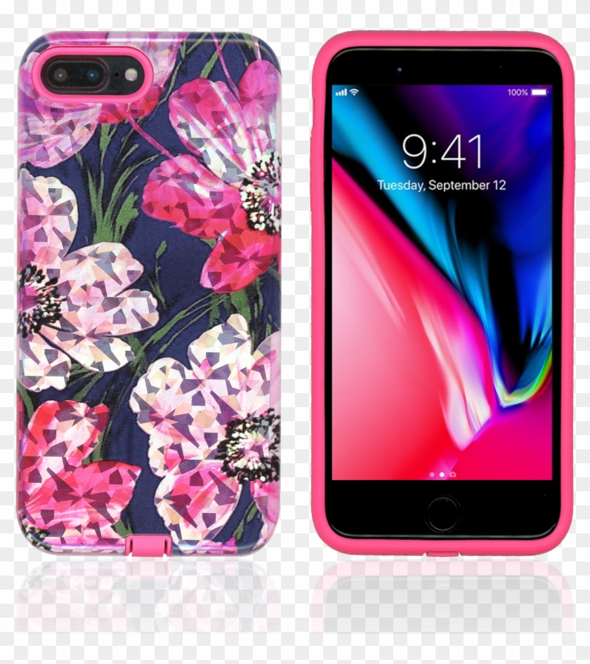 Iphone 8 /7 /6 Mm Fancy Design Pink Flower - Google Pixel 2 Iphone 8 Clipart